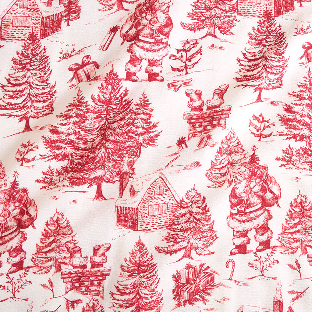 Father Christmas Flannelette Holiday Gift Sack