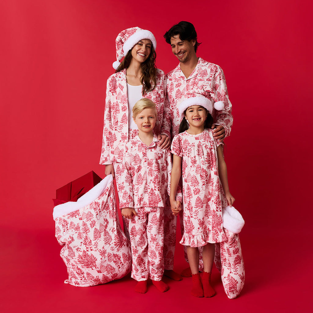 Father Christmas Flannelette Holiday Gift Sack