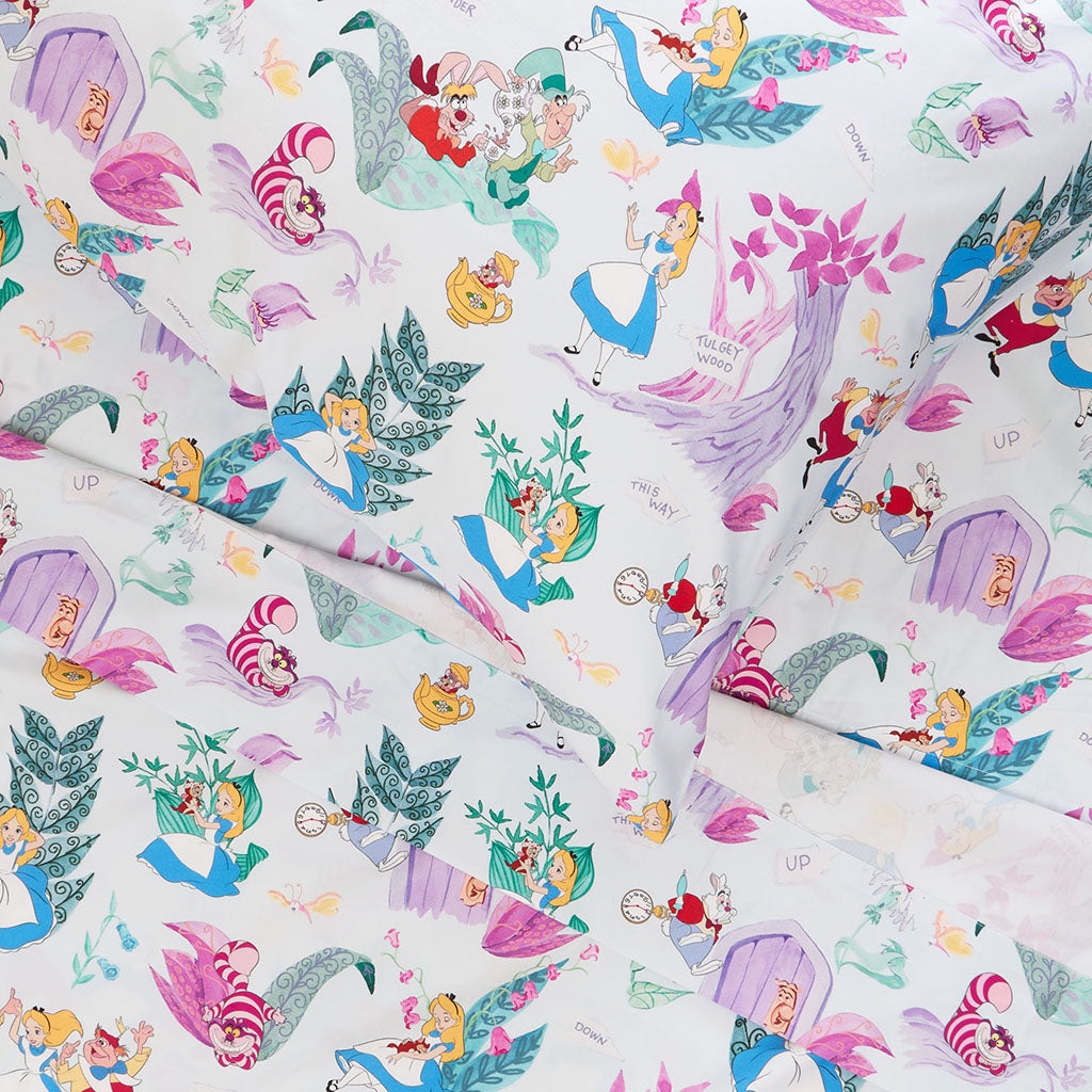 Disney Adventures in Wonderland Sheet Pillow Cover Set