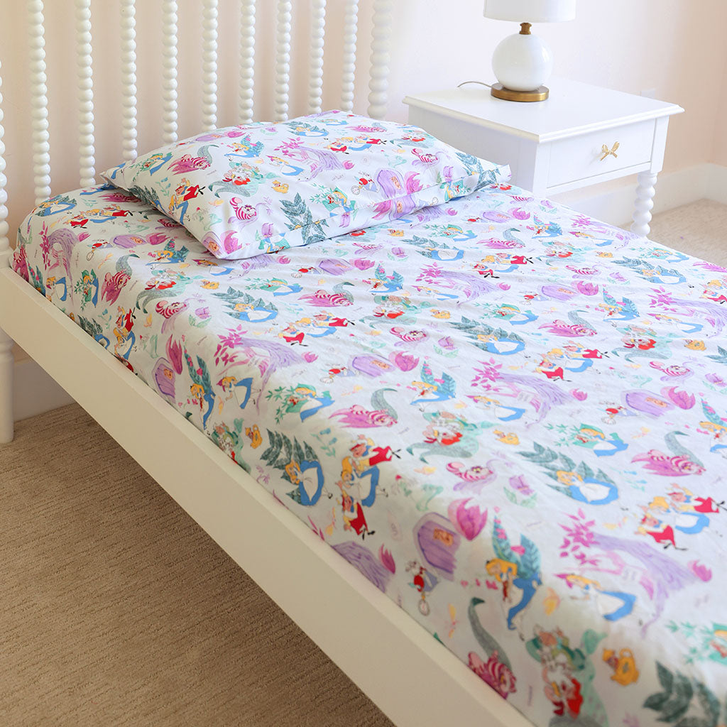 Disney Adventures in Wonderland Sheet Pillow Cover Set