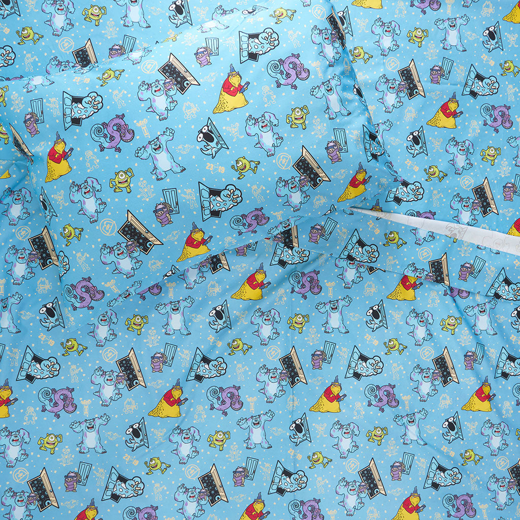 Disney Monsters, Inc. Sheet Pillow Cover Set