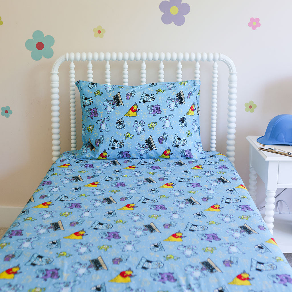Disney Monsters, Inc. Sheet Pillow Cover Set