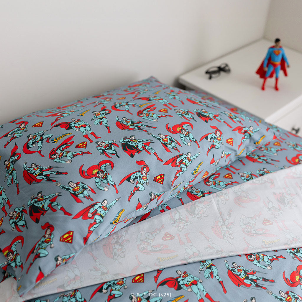 Superman Sheet Pillow Cover Set