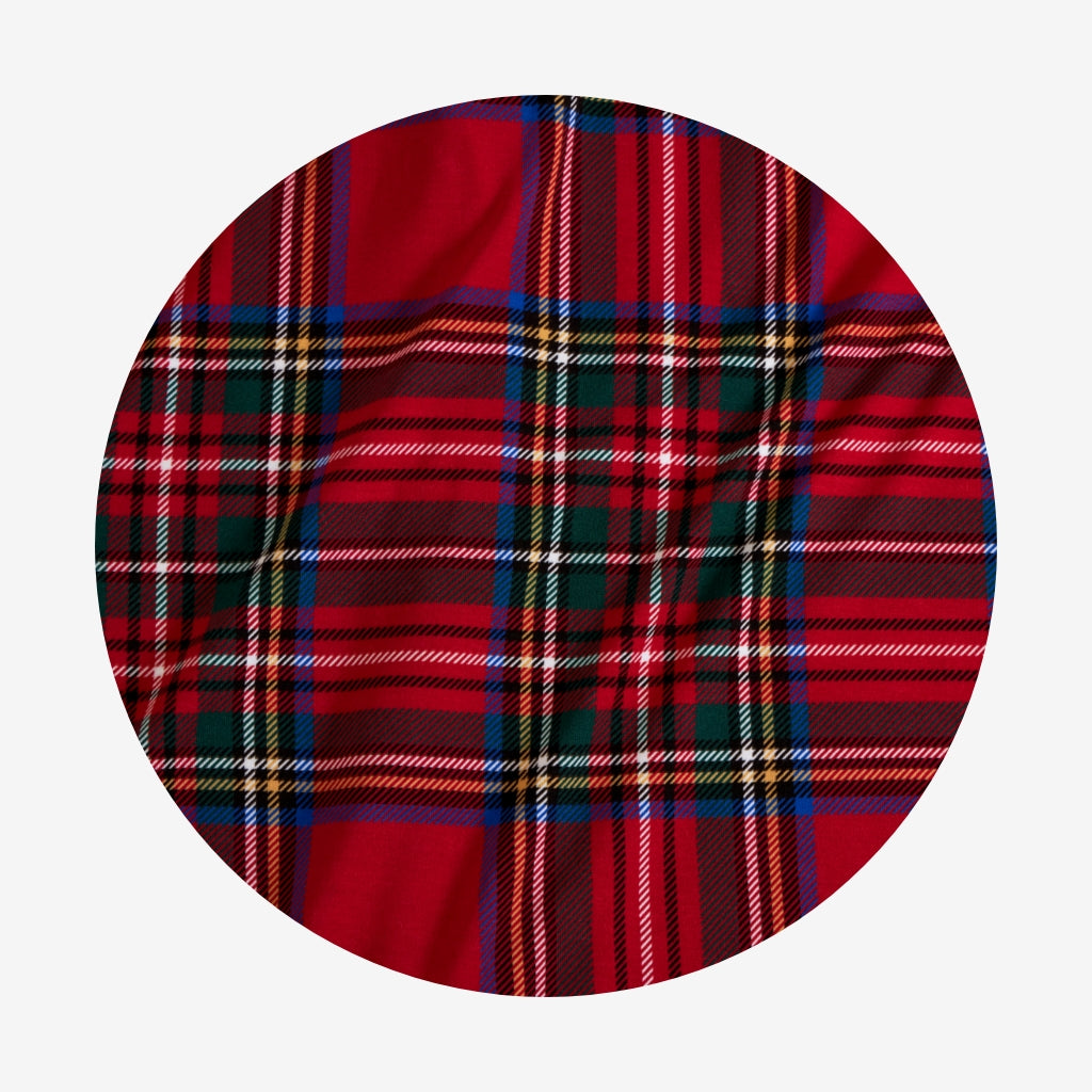 Red Tartan Plaid Flannelette Holiday Gift Sack